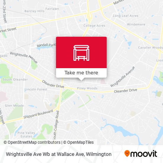 Mapa de Wrightsville Ave Wb at Wallace Ave