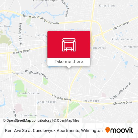 Kerr Ave Sb at Candlewyck Apartments map