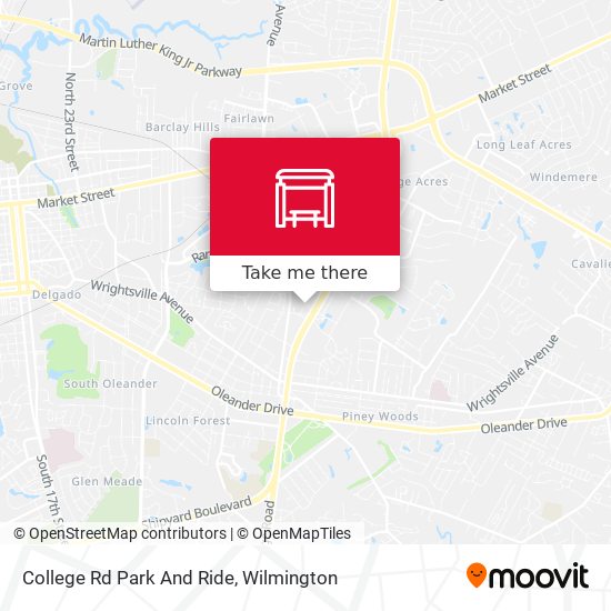 College Rd Park And Ride map