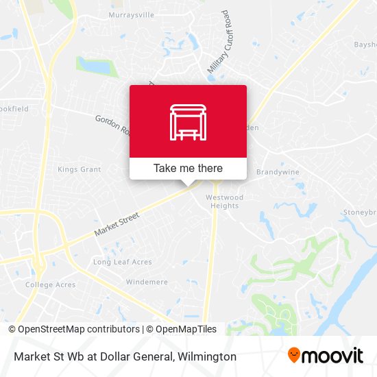 Market St Wb at Dollar General map