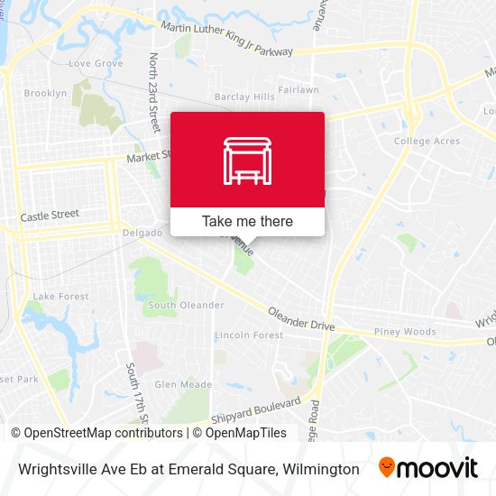 Wrightsville Ave Eb at Emerald Square map