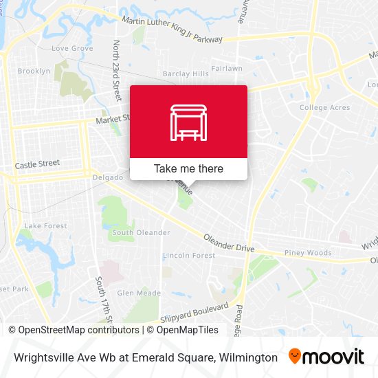 Mapa de Wrightsville Ave Wb at Emerald Square