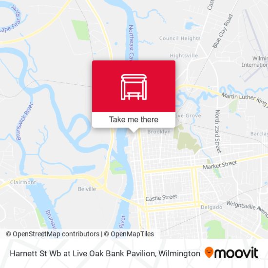 Harnett St Wb at Live Oak Bank Pavilion map