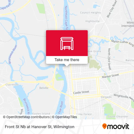 Mapa de Front St Nb at Hanover St