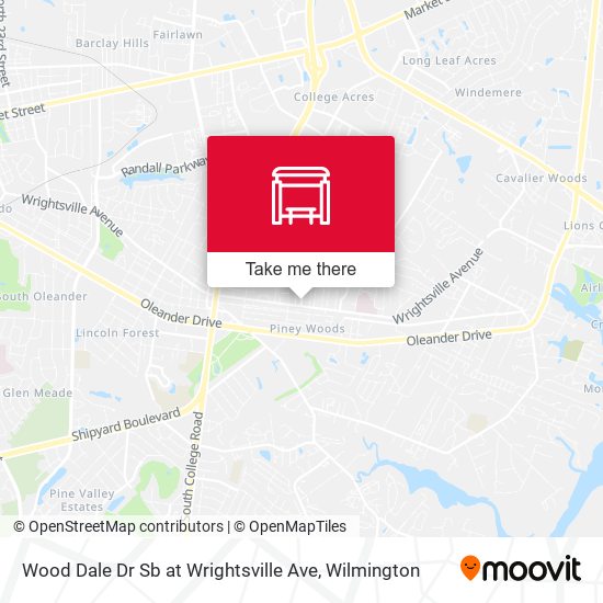 Wood Dale Dr Sb at Wrightsville Ave map