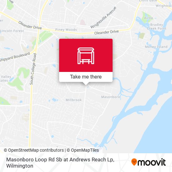 Masonboro Loop Rd Sb at Andrews Reach Lp map