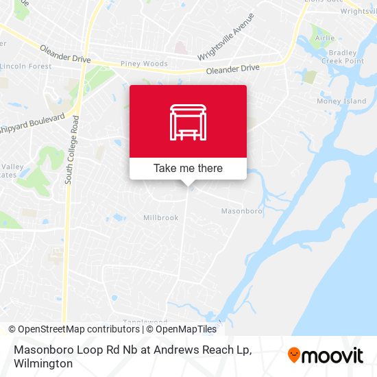 Masonboro Loop Rd Nb at Andrews Reach Lp map