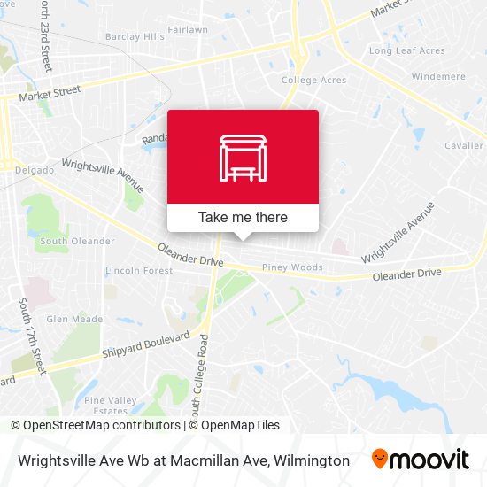 Mapa de Wrightsville Ave Wb at Macmillan Ave