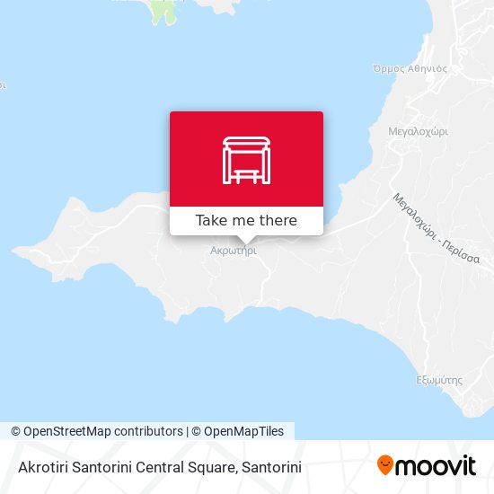 Akrotiri Santorini Central Square map