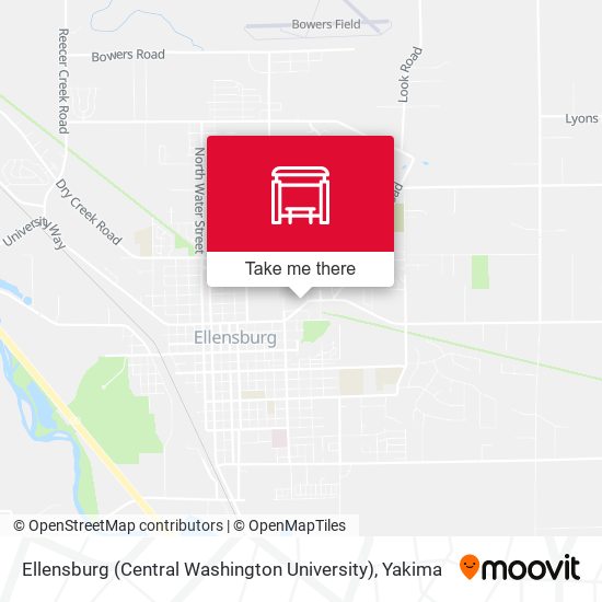Ellensburg (Central Washington University) map