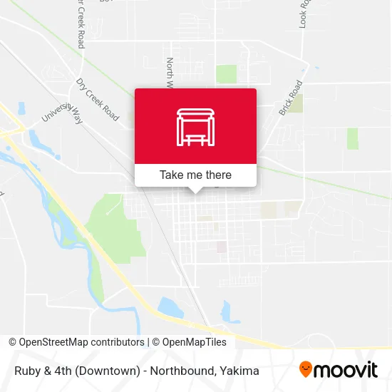 Mapa de Ruby & 4th (Downtown) - Northbound