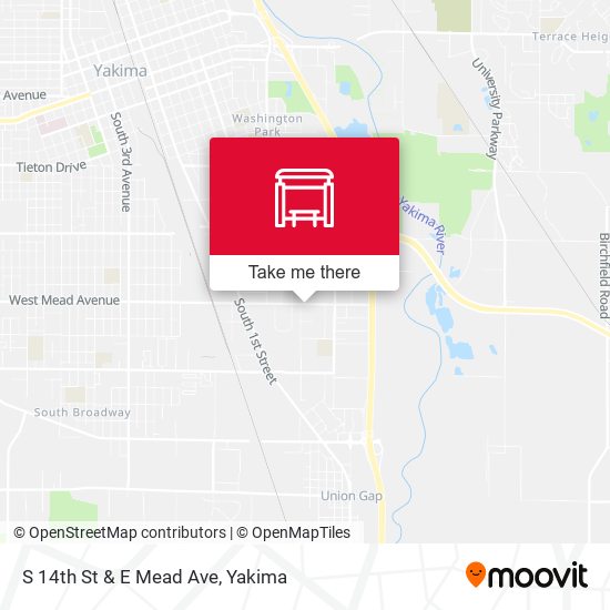 S 14th St & E Mead Ave map