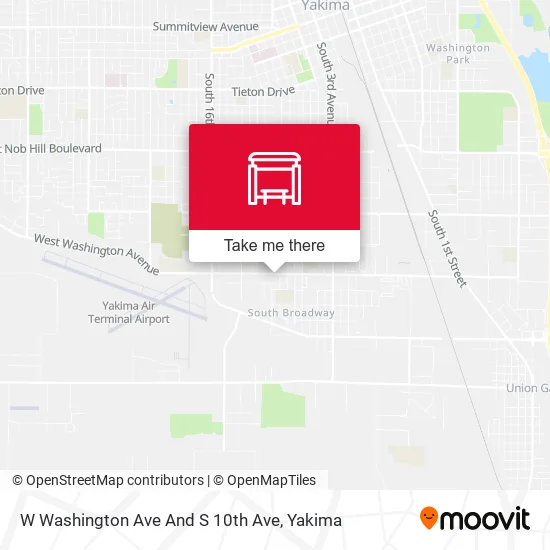 Mapa de W Washington Ave And S 10th Ave