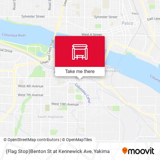 Mapa de (Flag Stop)Benton St at Kennewick Ave
