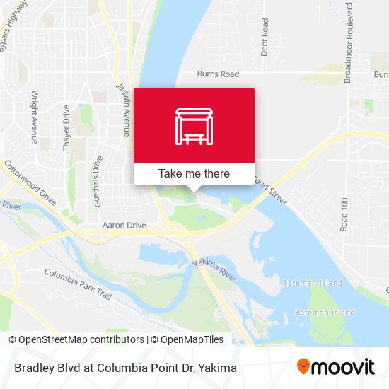 Bradley Blvd at Columbia Point Dr map