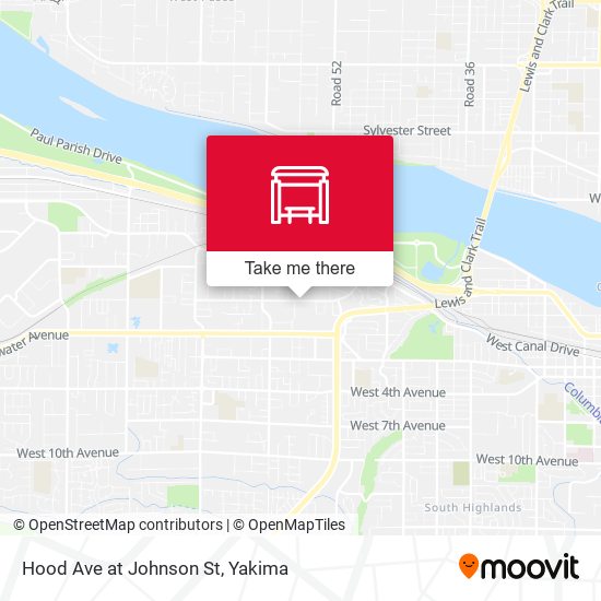 Mapa de Hood Ave at Johnson St