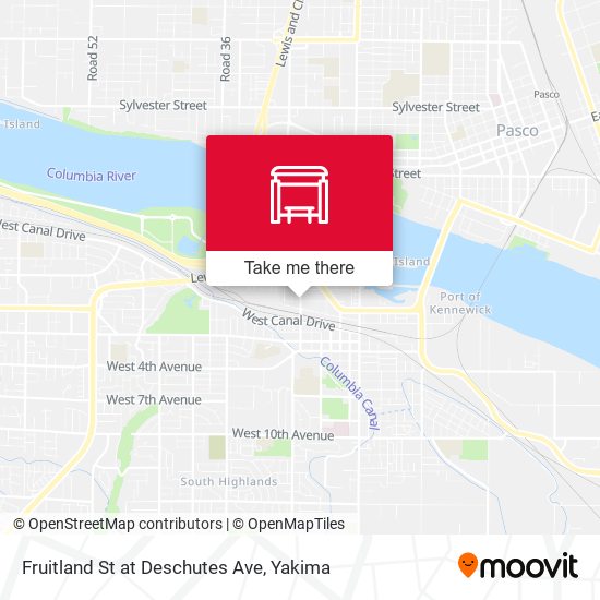 Fruitland St at Deschutes Ave map