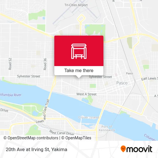 20th Ave at Irving St map