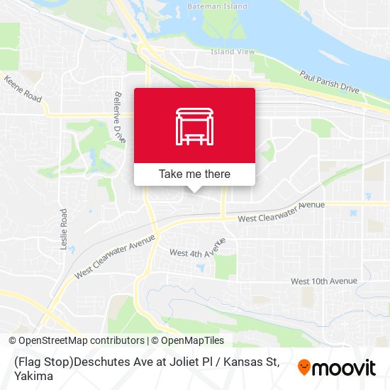 (Flag Stop)Deschutes Ave at Joliet Pl / Kansas St map