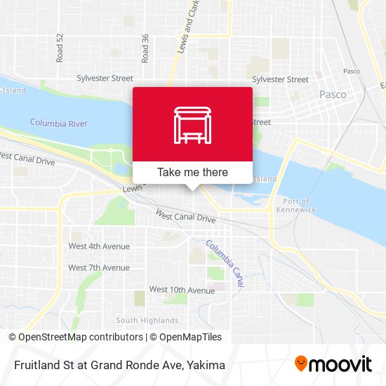 Mapa de Fruitland St at Grand Ronde Ave