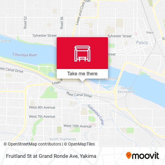 Fruitland St at Grand Ronde Ave map