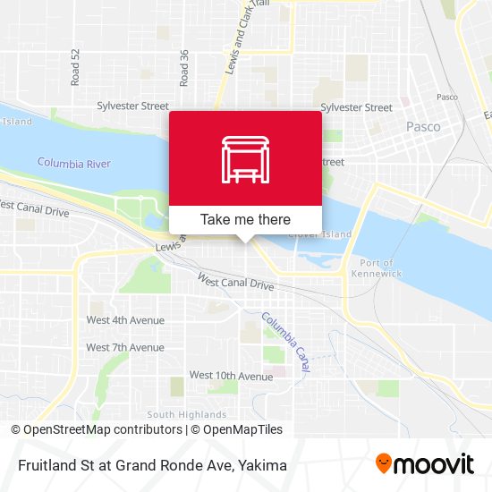 Fruitland St at Grand Ronde Ave map