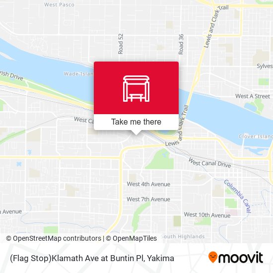 (Flag Stop)Klamath Ave at Buntin Pl map