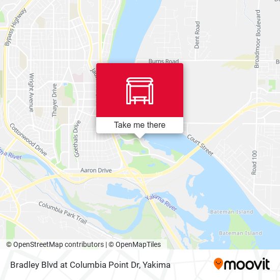 Bradley Blvd at Columbia Point Dr map