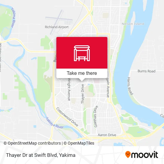 Mapa de Thayer Dr at Swift Blvd
