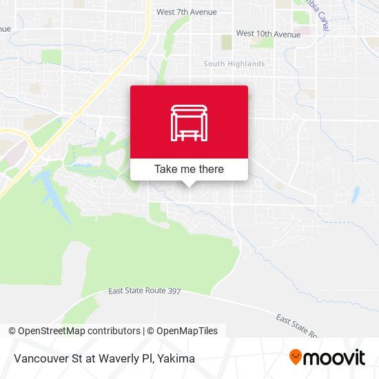 Vancouver St at Waverly Pl map