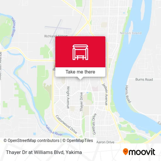 Thayer Dr at Williams Blvd map