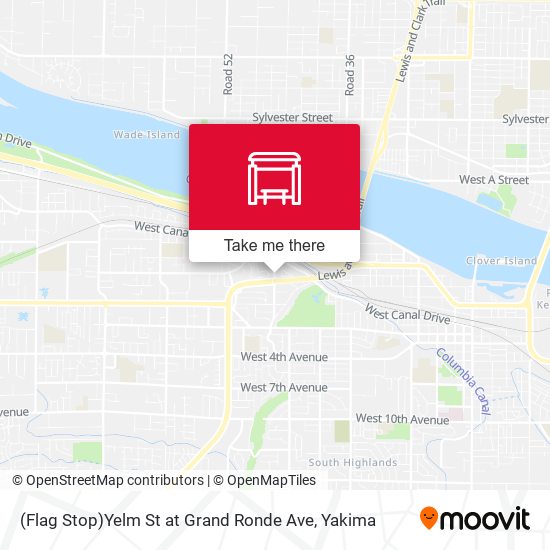 (Flag Stop)Yelm St at Grand Ronde Ave map