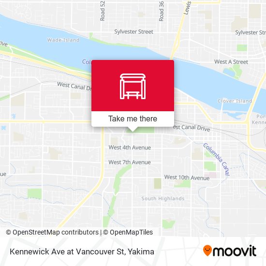 Kennewick Ave at Vancouver St map