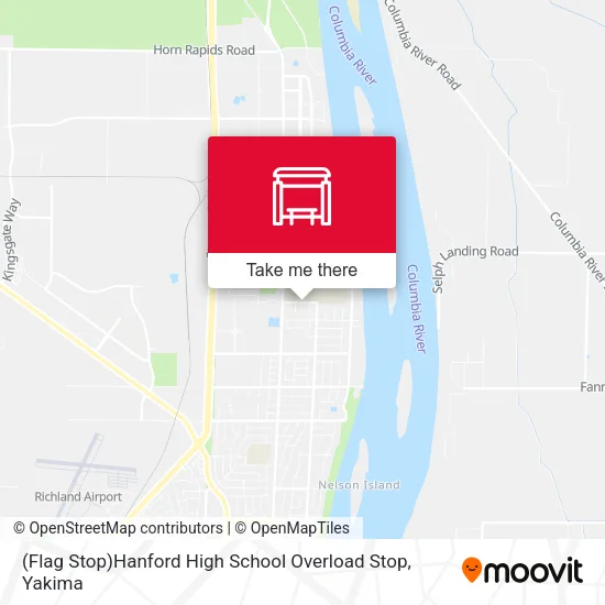 (Flag Stop)Hanford High School Overload Stop map