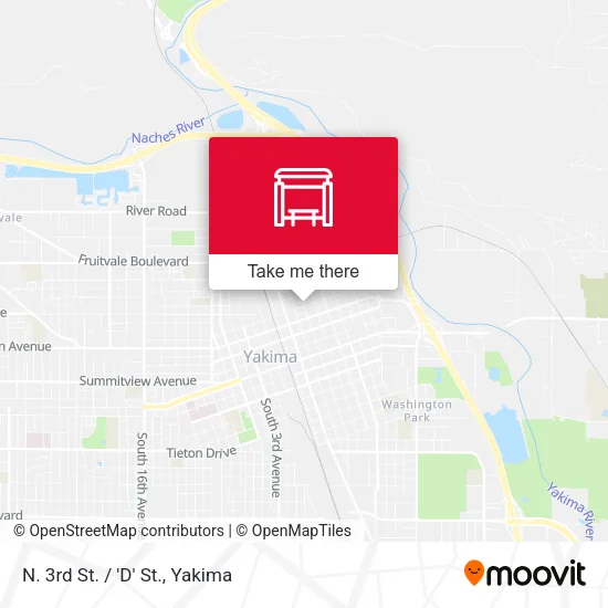 Mapa de N. 3rd St. / 'D' St.