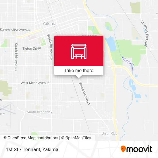 1st St / Tennant map