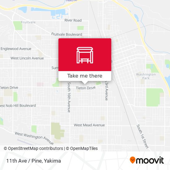 11th Ave / Pine map