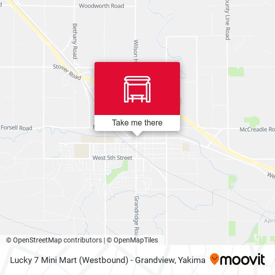 Lucky 7 Mini Mart (Westbound) - Grandview map
