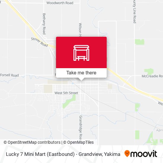 Lucky 7 Mini Mart (Eastbound) - Grandview map
