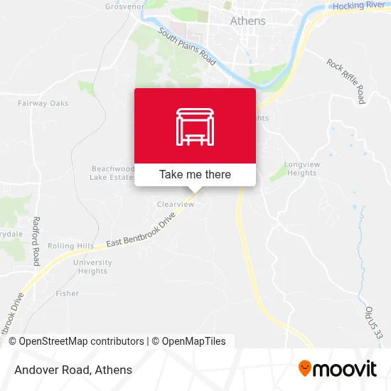 Andover Road map