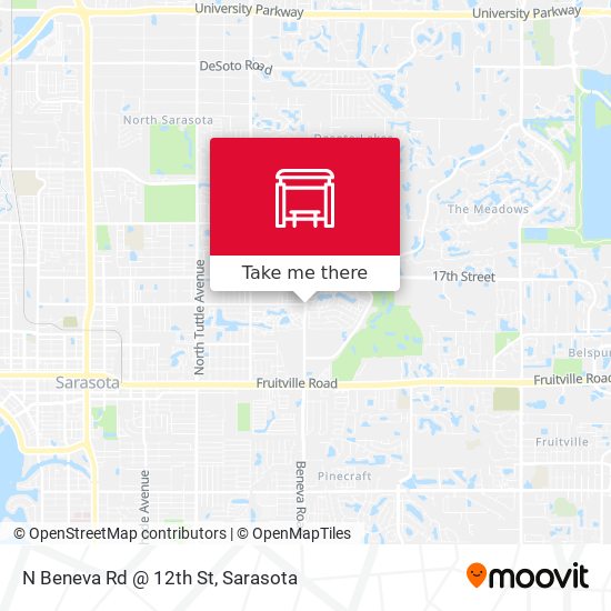 N Beneva Rd @ 12th St map
