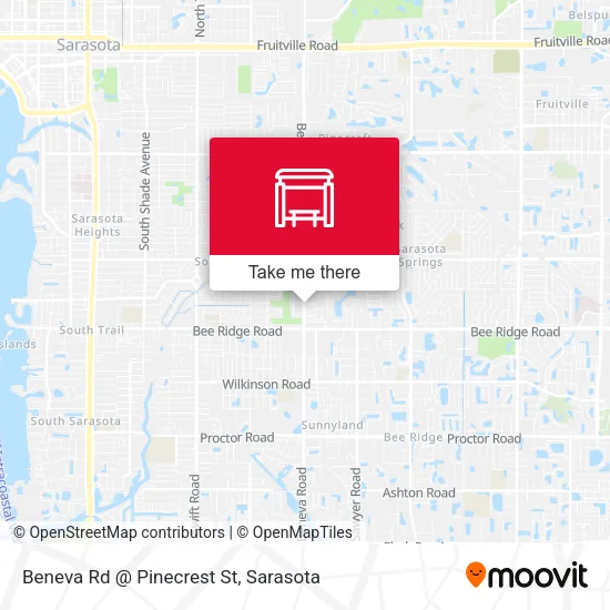 Beneva Rd @ Pinecrest St map