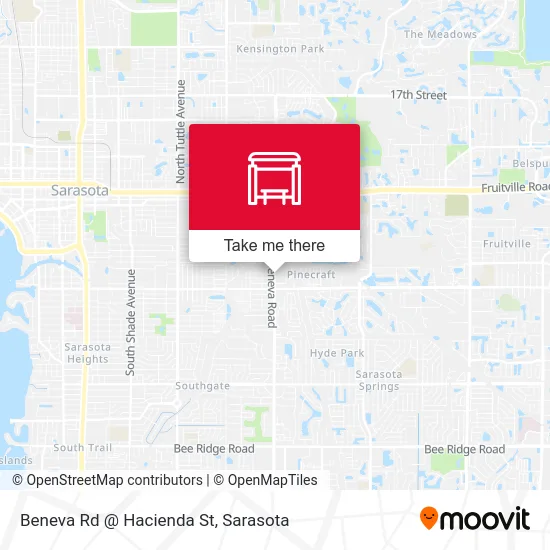 Beneva Rd @ Hacienda St map