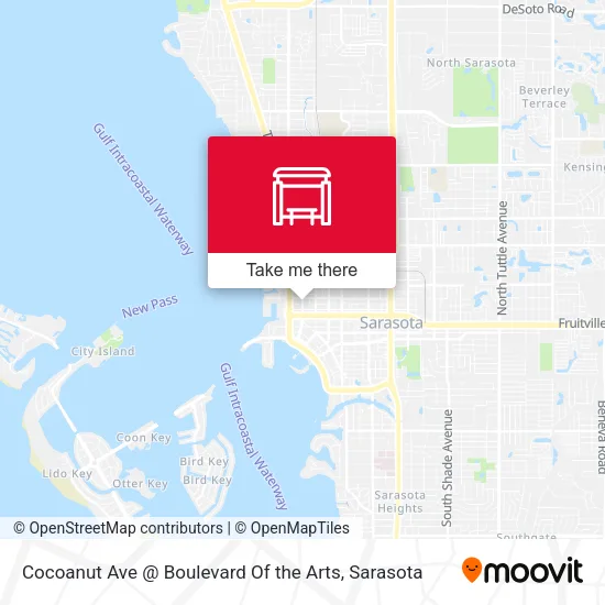 Mapa de Cocoanut Ave @ Boulevard Of the Arts