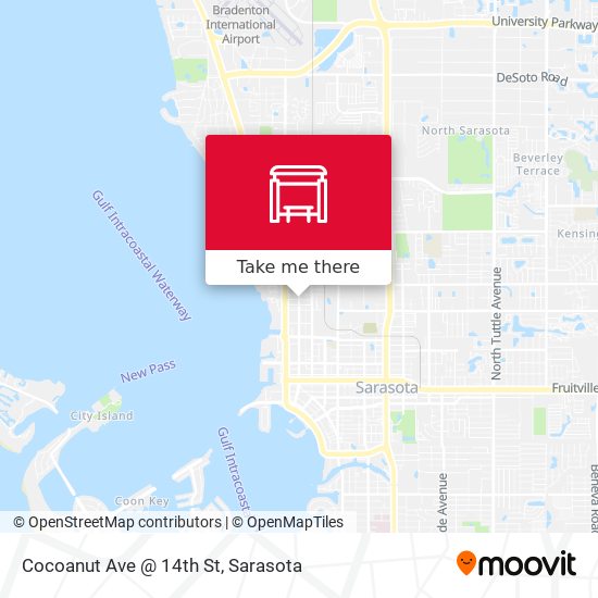 Mapa de Cocoanut Ave @ 14th St