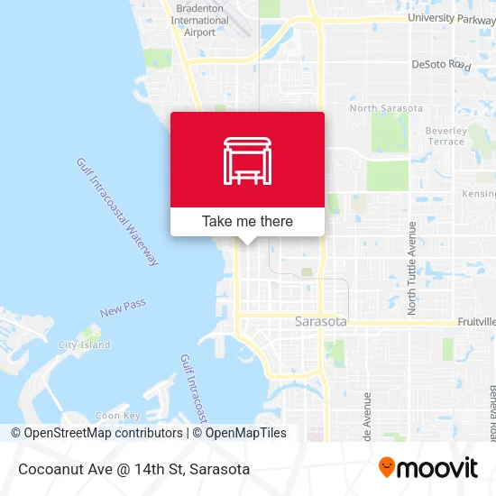 Mapa de Cocoanut Ave @ 14th St