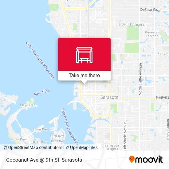 Mapa de Cocoanut Ave @ 9th St