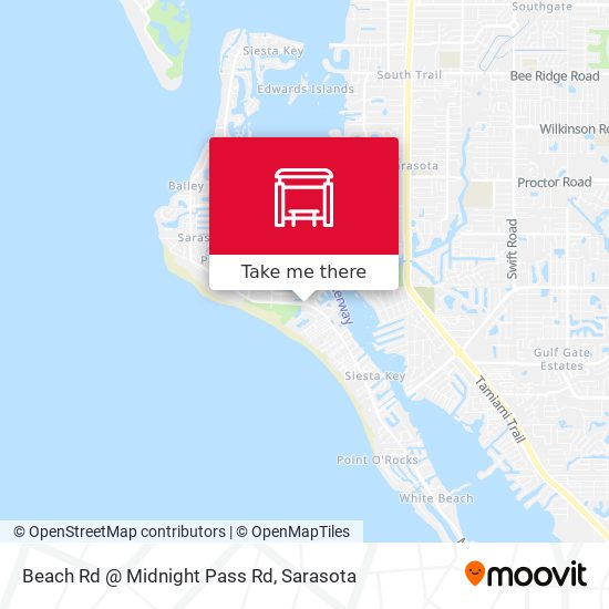 Beach Rd @ Midnight Pass Rd map