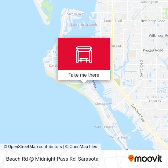 Mapa de Beach Rd @ Midnight Pass Rd