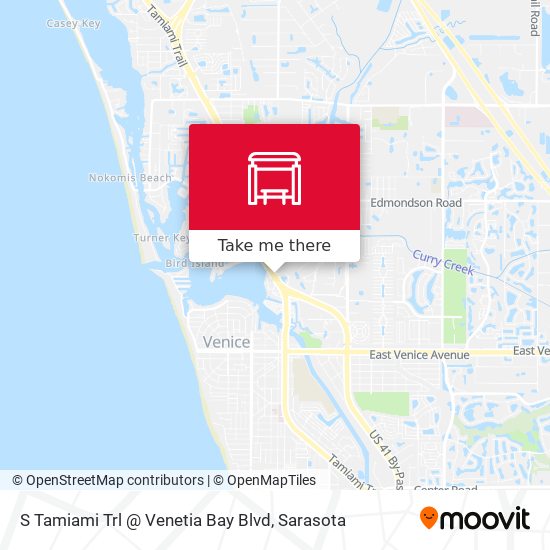 S Tamiami Trl @ Venetia Bay Blvd map